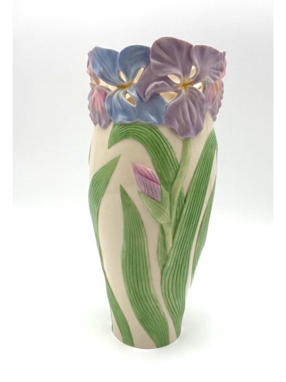 Vintage Lenox 2002 Limited Edition "Enchanting Iris" 10" Fine China Vase